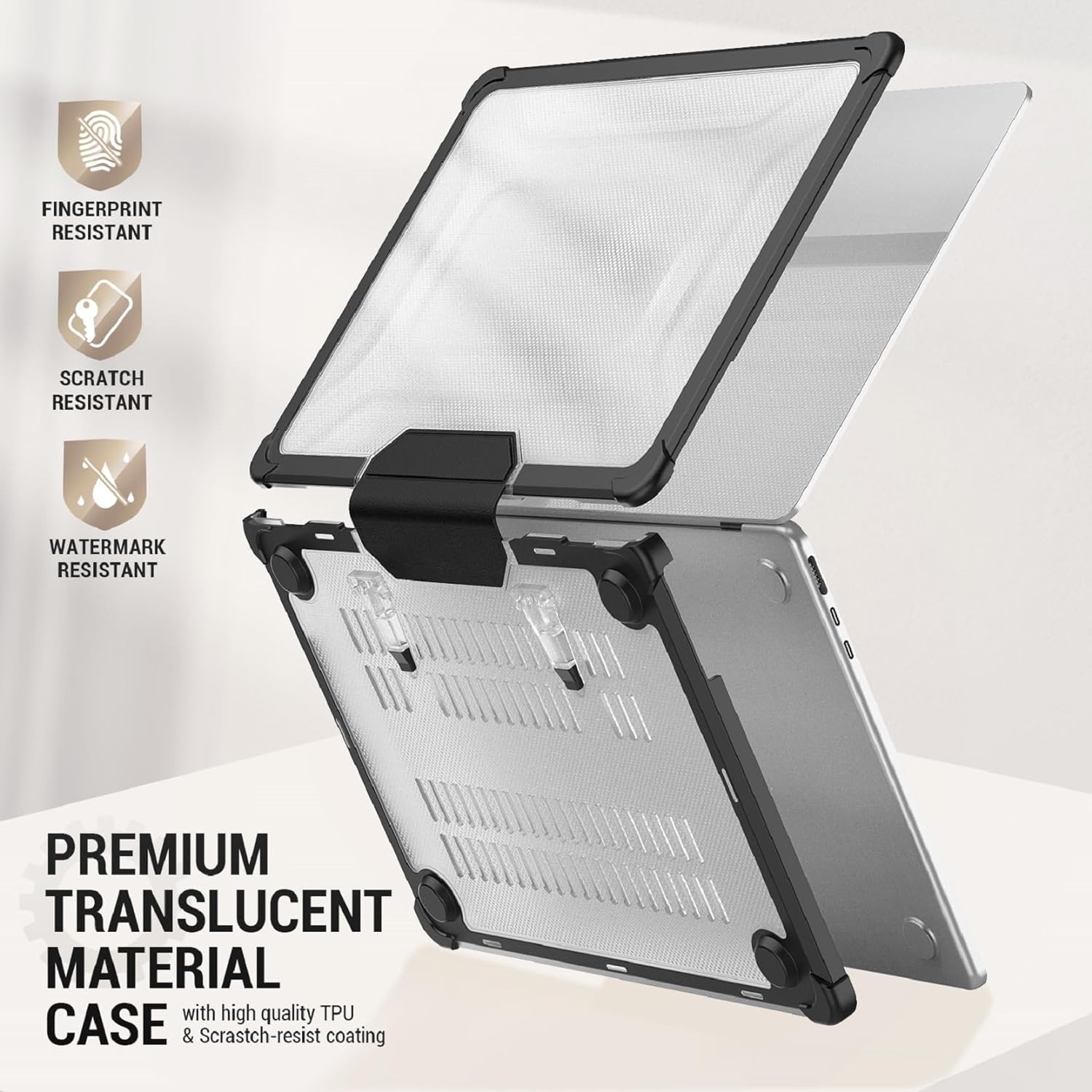 Coque rigide Smart Cover avec béquille pliable pour Apple MacBook Air 13,6 Coque rigide Smart Cover avec béquille pliable pour Apple MacBook Air 13,6